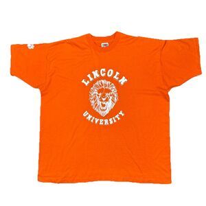 Vintage Lincoln University Lions Shirt Mens 2XL College 90s Made in USA
